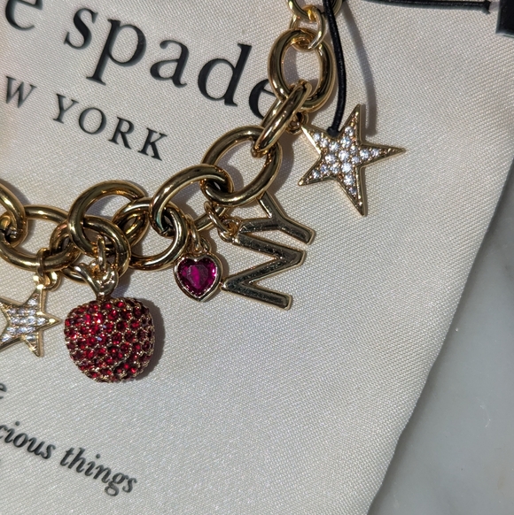 NWT Kate Spade Hit The City Gold Charm Bracelet with Colorful NYC Charms - Picture 12 of 16